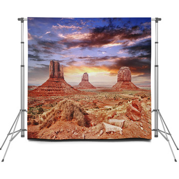 The Monument Valley With Beautiful  Custom Size Backdrop