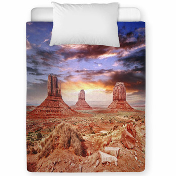The Monument Valley With Beautiful Toddler Comforter