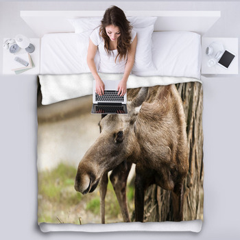 The Moose (North America) Or Eurasian Elk  Fleece Blanket