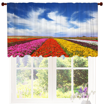 The Multi-colored Flower Fields Custom Size Valance