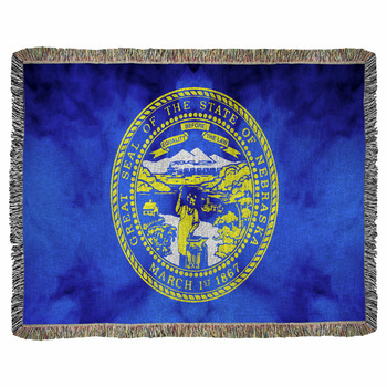 The National Flag Of The Us State Woven Throw Blanket
