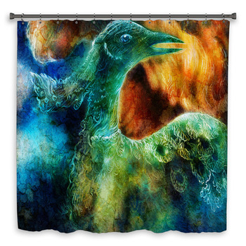 The Phoenix Bird Collage. Shower Curtain