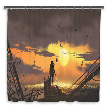 The Pirate With A Sword Custom Size Shower Curtain