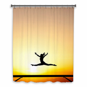 The Splits On Balance Beam Custom Size Shower Curtain