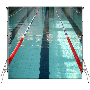 The Swimming Pool With Blue Water Fleece Backdrop