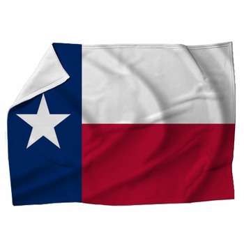 The Texas Flag Waving From The Wind Fleece Blanket