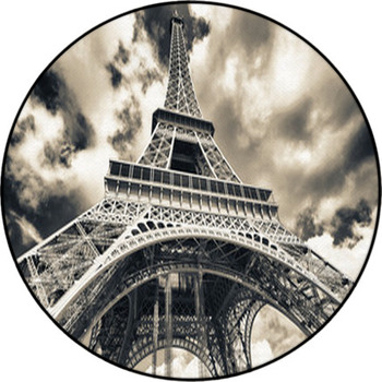 The Tower From Below Round Rug