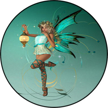 The Turquoise Pixie Round Rug