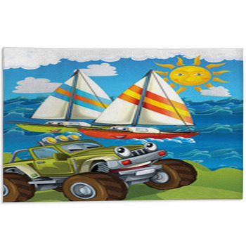 The Vehicle And The Ship Area Rug