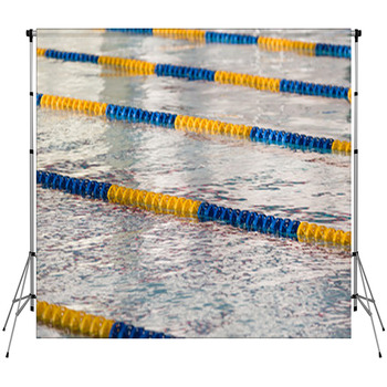 The View Of An Empty Public Swimming Fleece Backdrop