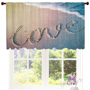 The Word Love On A Tropical Beach Custom Size Valance