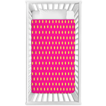 The Yellow Polka Dot With Pink Baby Crib Comforter