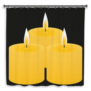 Three Candles Custom Size Shower Curtain