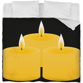 Three Candles Fleece Bed Blanket