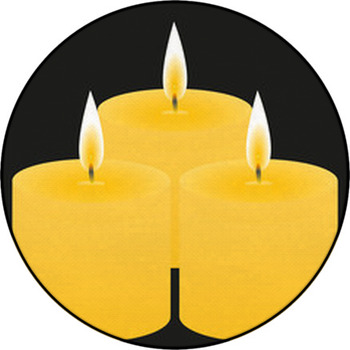 Three Candles Round Rug