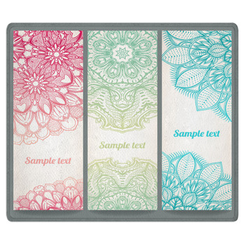 Three Different Round Patterns Bath Mat