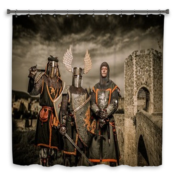 Three Knight In Armor Custom Size Shower Curtain