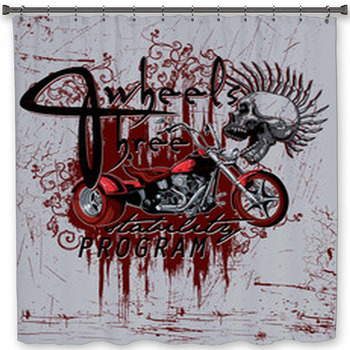 Three Wheels/ Scratches Are Available In Shower Curtain