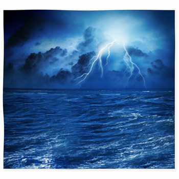 Thunderstorm In Sea Custom Size Floor Mat