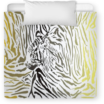Tiger Camouflage Background With Head Toddler Comforter
