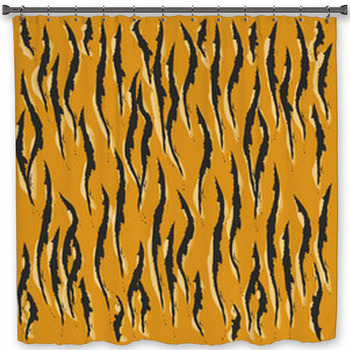 Tiger Skin Pattern Shower Curtain