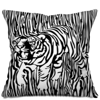 Tiger Print Throw Pillows Cases Shams