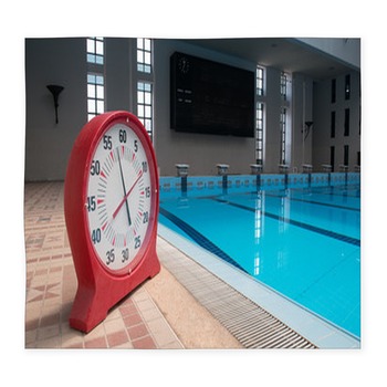 Timer Clock In A Swimming Pool Custom Size Floor Mat