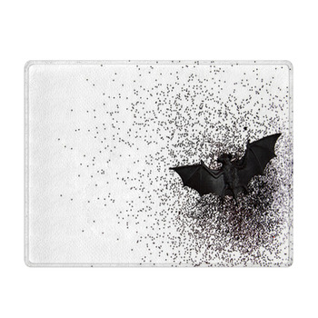 Top View Of Halloween Decoration With Plastic Bath Mat
