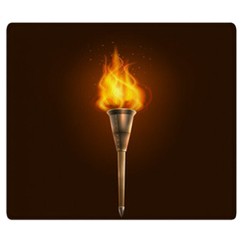 Torch Illustration Icon Poster Area Rug