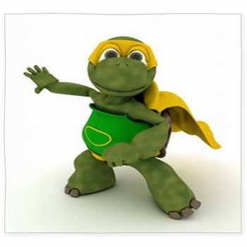 Tortoise Superhero Custom Size Floor Mat