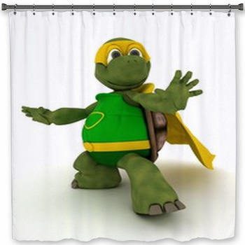 Tortoise Superhero Custom Size Shower Curtain