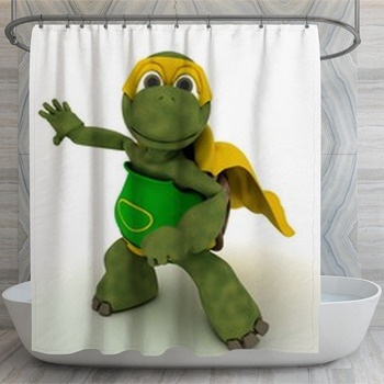 Tortoise Superhero Shower Curtain