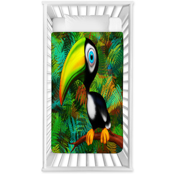 Toucan Baby Cartoon Smiling 3D Baby Crib Comforter