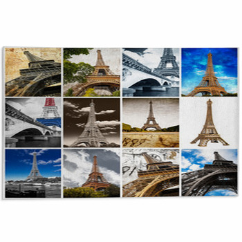 Tour Eiffel Collage Area Rug