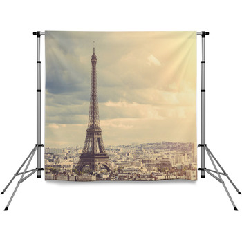Tour Eiffel In Paris Pole Pocket Backdrop