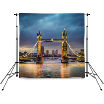 Tower Bridge Sunset Pole Pocket Backdrop