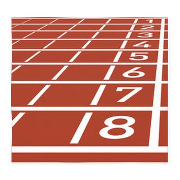 Track Lane Numbers Custom Size Floor Mat
