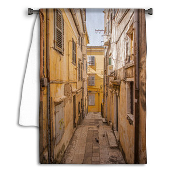 Traditional Street Greece Towel