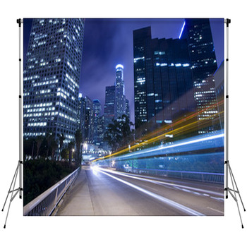 Traffic In Los Angeles With Custom Size Backdrop
