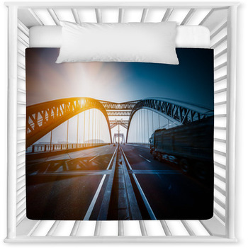 Traffic Of Bridge Baby Crib Comforter