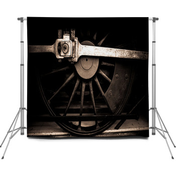 Train Wheel Custom Size Backdrop