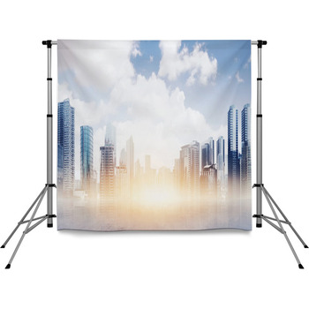 Transparent Floor With Modern Pole Pocket Backdrop
