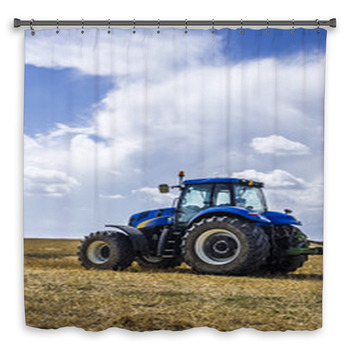 Trattore Nel Campo Di Grano Custom Size Shower Curtain