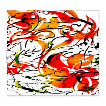 Tribal Tattoo Motif Custom Size Floor Mat