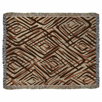 Tribal Vector ~ Seamless Background Woven Throw Blanket