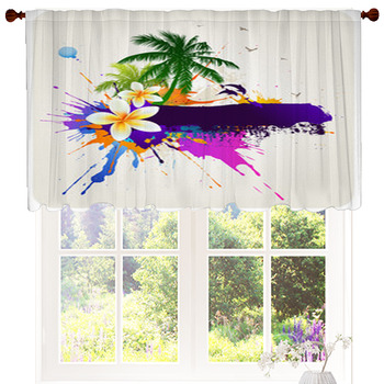 Tropical Abstract Background Custom Size Valance