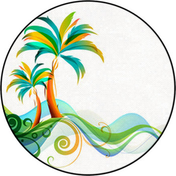 Tropical Background Round Rug