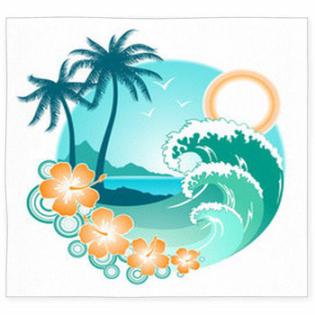 Tropical Backgrounds Custom Size Floor Mat