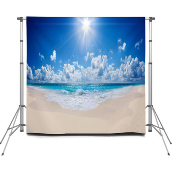 Tropical Beach And Sea - Landscape Custom Size Backdrop