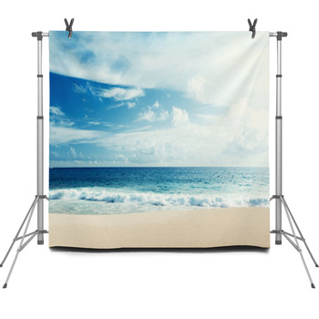 Tropical Beach Fleece Backdrop